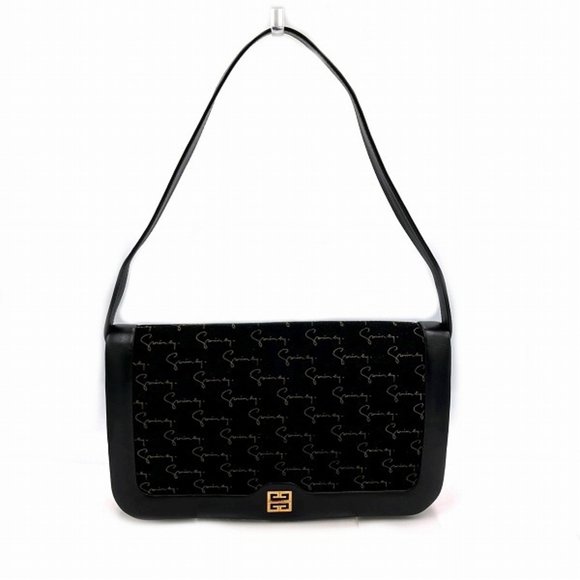 Givenchy Black Suede Bag Shoulder Women's - Picture 1 of 9